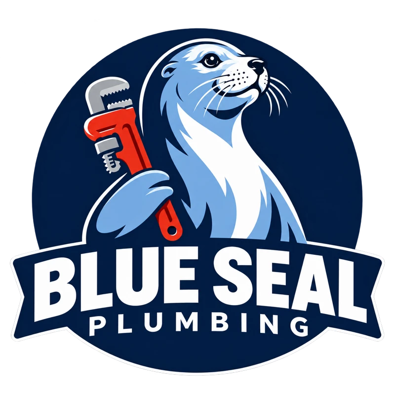 Blue Seal Plumbing mascot logo
